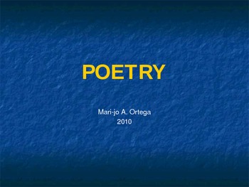 Preview of The Basics of Poetry