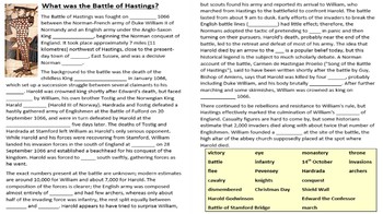 Preview of The Battle of Hastings Puzzle Pack