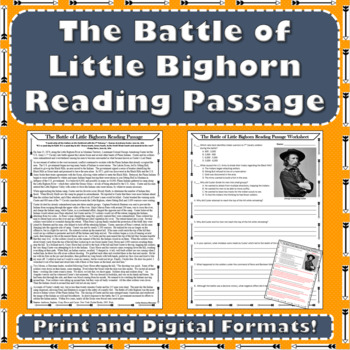 Preview of The Battle of Little Bighorn Primary Source Reading Passage (PDF and Digital)