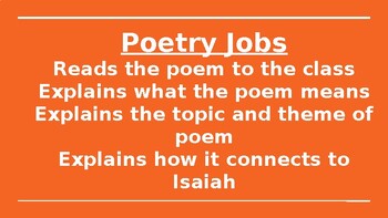 Preview of The Beans and Rice Chronicles of Isaiah Dunn- Poetry Jobs