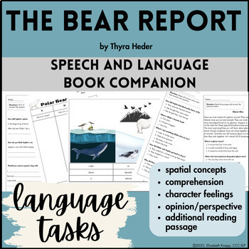 The Bear Report | Speech Therapy | SPATIAL CONCEPTS | READING COMPREHENSION