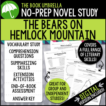Preview of The Bears on Hemlock Mountain Novel Study { Print & Digital }