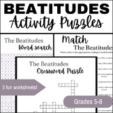 The Beatitudes Activity Booklet - Match, Word Search and C
