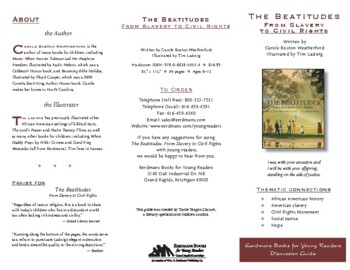 Preview of The Beatitudes (Carol Boston Weatherford/Tim Ladwig) Discussion Guide