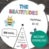 The Beatitudes Coloring Wheel, Kids Bible Study, Sunday Sc