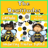 The Beatitudes Handwriting Practice BUNDLE in Print and Cursive