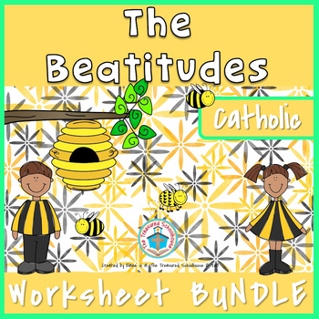 Preview of The Beatitudes Worksheet BUNDLE - Catholic