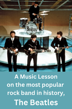 Preview of The Beatles - Music Appreciation - Middle School Band & Music Sub Lesson Plans