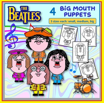 Preview of The Beatles Sargent Pepper BIG MOUTH PUPPETS