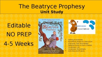 Preview of The Beatryce Prophesy PowerPoint Slides for Instruction and Activities
