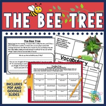 Preview of The Bee Tree by Patricia Polacco Activities in Digital and PDF