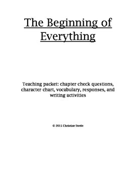 Preview of The Beginning of Everything Teaching Packet