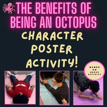 Preview of The Benefits of Being an Octopus, Character Poster Activity, Characterization