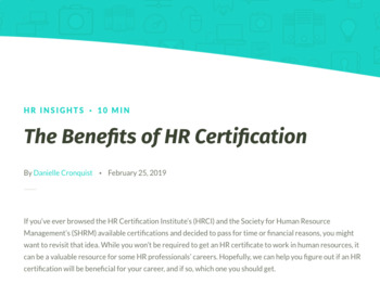 The Benefits of HR Certification by BambooHR Blog TpT