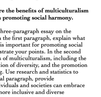 essay about multiculturalism