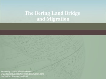 Preview of The Bering Land Bridge and Migration PowerPoint Mini-Lesson