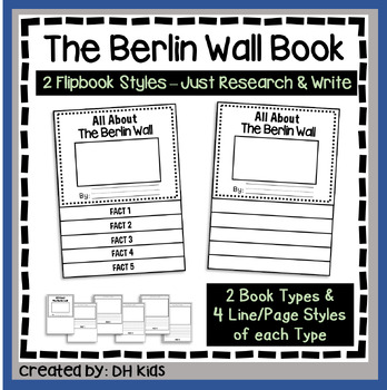 Preview of The Berlin Wall Report, Events in History Flip Book Research Project, Germany