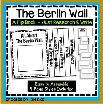 Preview of The Berlin Wall Report, German History Flip Book, World History Research Project