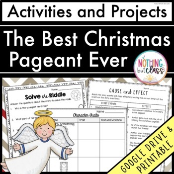 Preview of The Best Christmas Pageant Ever | Activities and Projects | Worksheets & Digital