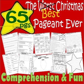 Preview of The Best Christmas Pageant Ever NOVEL Chapter Book Study Companion Comprehension