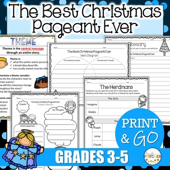 Preview of The Best Christmas Pageant Ever | Distance Learning Printables