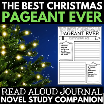 Preview of The Best Christmas Pageant Ever Novel Study - Read Aloud Companion Journal