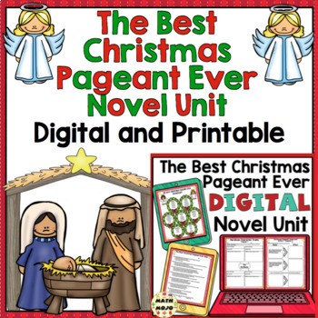 Preview of The Best Christmas Pageant Ever Novel Unit: Digital and Printable