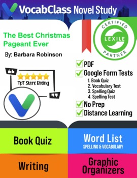Preview of The Best Christmas Pageant Ever Novel Study Guide | PDF | Lexile | Google Forms