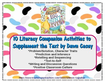 Preview of The Best Easter Egg Hunt Ever 10 Literacy Companion Activities to Use with Text