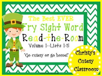 Preview of The Best Ever Fry Sight Words Read-the-Room--Vol. 1 St. Patrick's Day