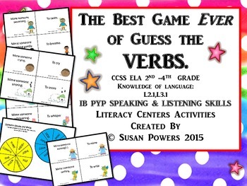 Preview of The Best Game of Guess the Verbs Drama and Literacy Activities