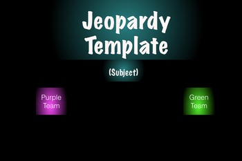 Preview of The Best Jeopardy template for two teams