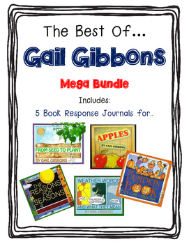Preview of The Best Of Gail Gibbons-5 Response Journals, Close Reading Format
