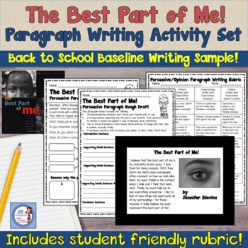 Preview of The Best Part of Me Writing Activity Set for Back to School!
