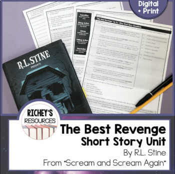 Preview of The Best Revenge by R.L. Stine Short Story Unit Digital and Print