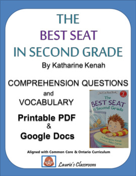 Preview of The Best Seat in Second Grade comprehension questions | PRINT & GOOGLE SLIDES |