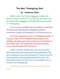The Best Thanksgiving Ever Personal Narrative Sample Teach