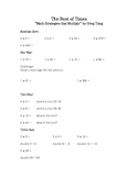 "The Best of Times" by Greg Tang Math worksheets/activity