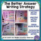 The Better Answers Writing Strategy Unit