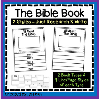 Preview of The Bible Flip Book, Biblical Research, Bible Writing Project, VBS Sunday School