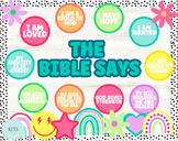 The Bible Says Bright Bulletin Board with God´s Promises for Kids