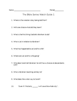 Preview of The Bible Series Watch Guide - Episode 1