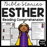 The Bible Story of Esther Reading Comprehension Worksheet