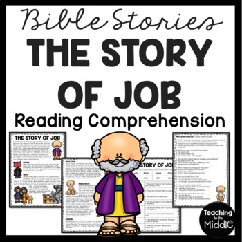 The Bible Story of Job Reading Comprehension Worksheet | TPT