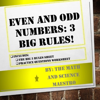 Preview of Even and Odd Numbers Notes + Practice Questions!