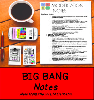 Preview of Big Bang Notes - Distance Learning
