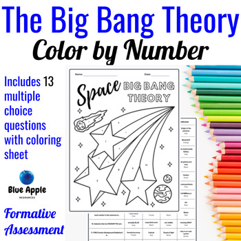 Preview of The Big Bang Theory Color by Number | Space Science Activity