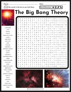 The Big Bang Theory Word Search Puzzle by Word Searches To Print