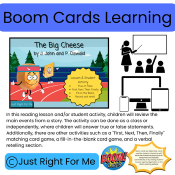 Preview of The Big Cheese Lesson & Student Activity Boom Cards