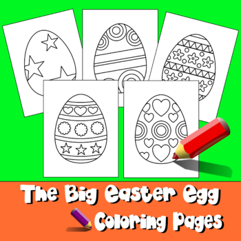Preview of The Big Easter Egg Coloring Pages